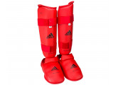 Защита голени и стопы Adidas WKF Shin & Removable Foot красная 661.35