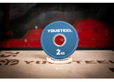 Диск 2,0кг, каучук, тренировочный, синий YouSteel