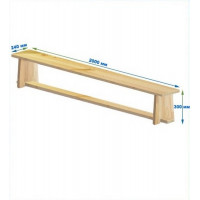 Скамейка гимнастическая 2000мм (щит дерево) ножки дерево Dinamika