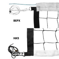 Сетка волейбольная ФСИ нить 3,0 мм, проф., трос кевларовый FS-V-№8 черный