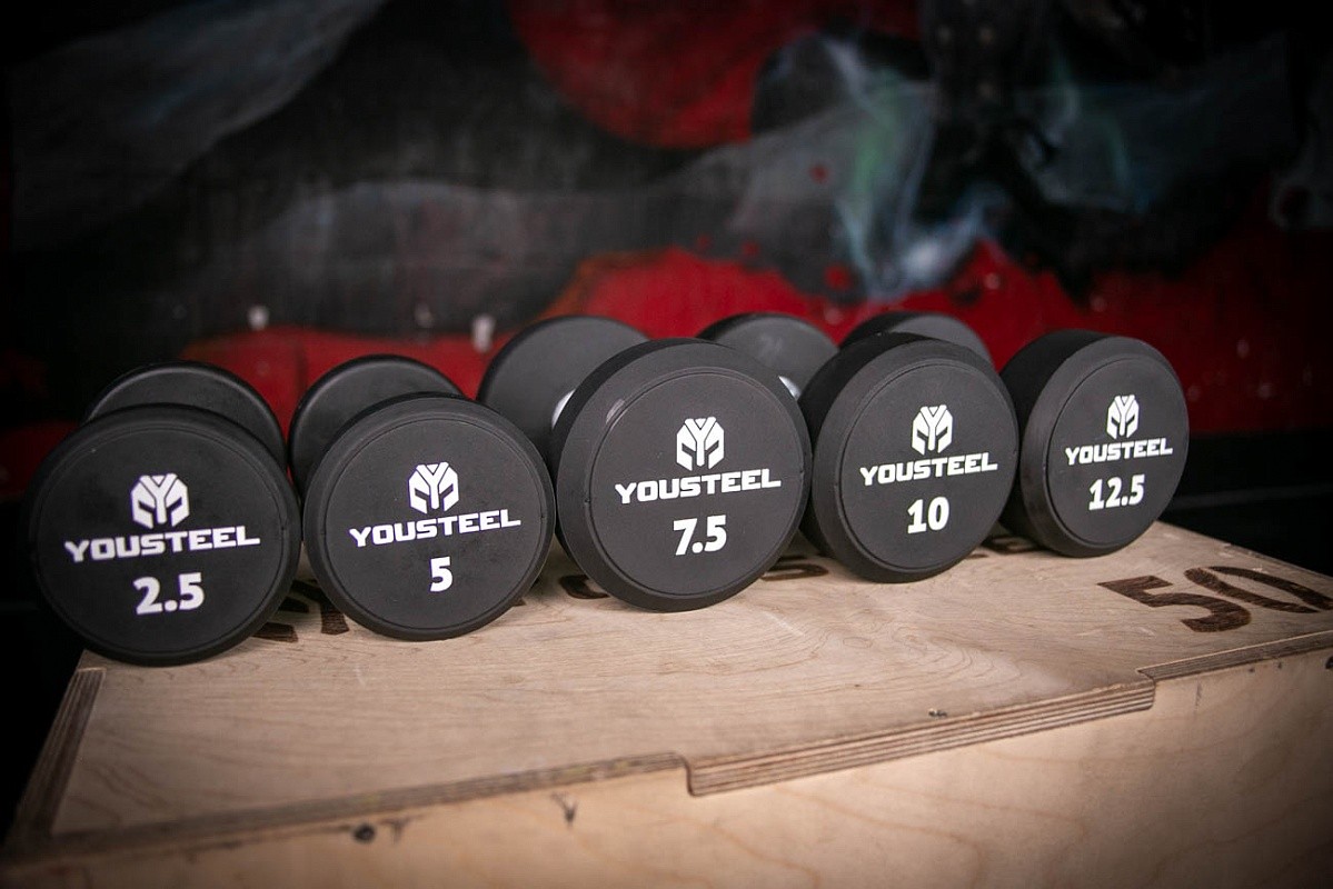 Гантель круглая PU-полиуретановая 32,5 кг YouSteel 1199_800