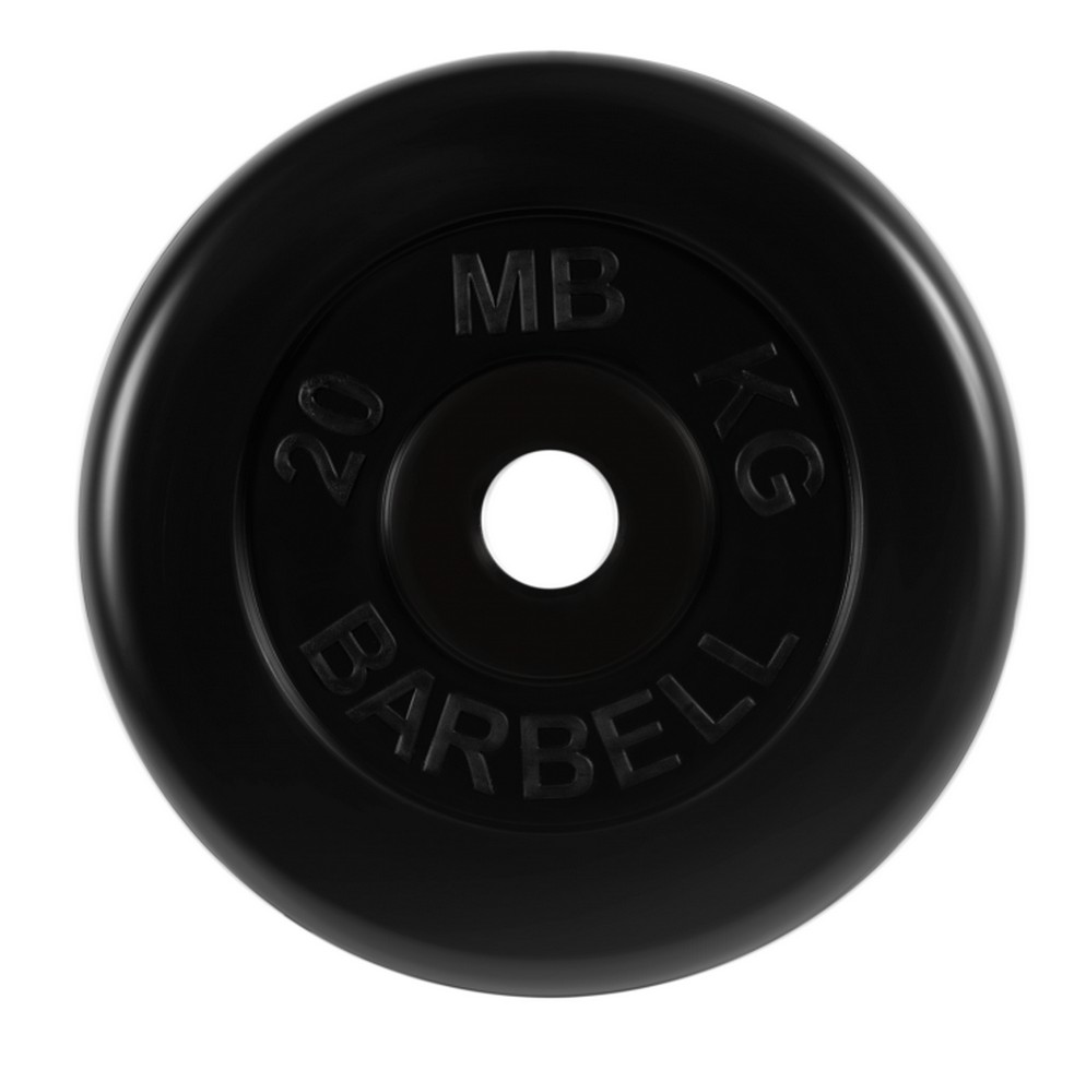 Диск обрезиненный d51мм MB Barbell MB-PltB51 20кг черный 994_980