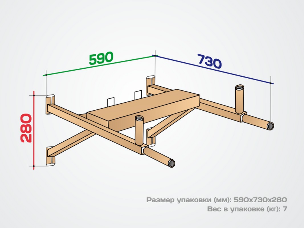 Брусья-пресс настенные Spektr Sport ПульсАп+Пресс, черный 1067_800