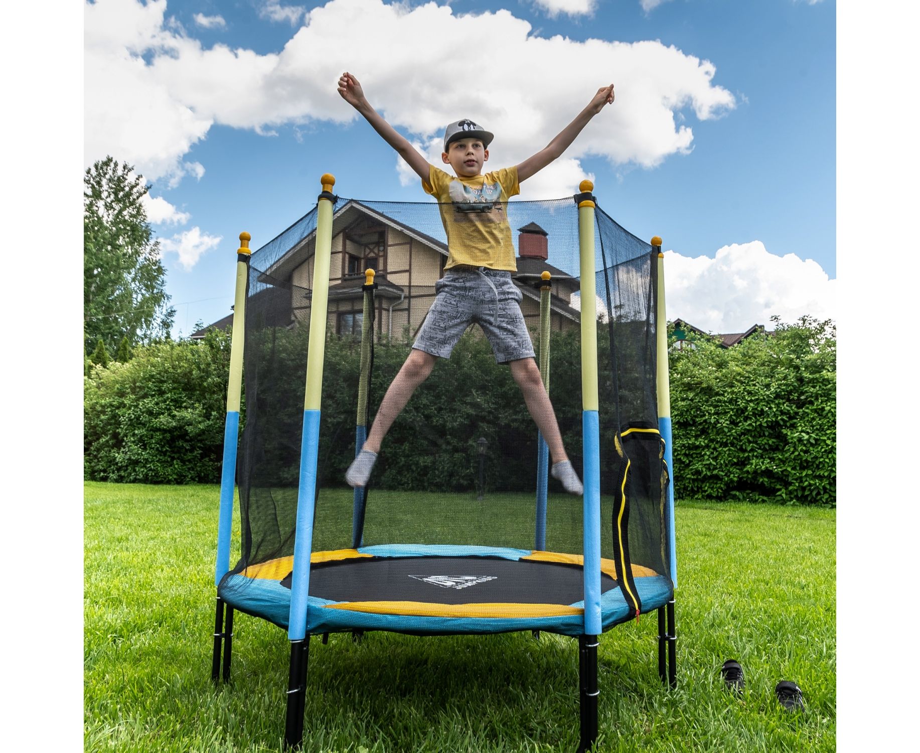 Батут DFC Jump kids 60" (150см) 60INCH-JD-BY желто-синий 1834_1500