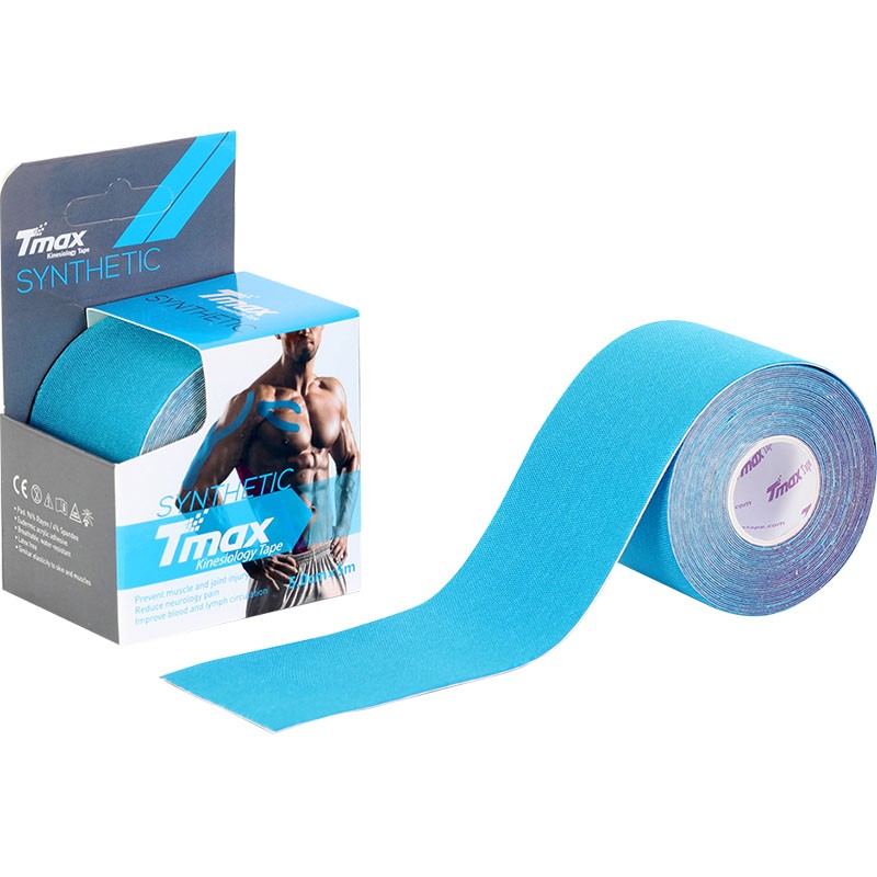 Тейп кинезиологический Tmax Synthetic Blue 5 см x 5 м 423327 голубой 800_800