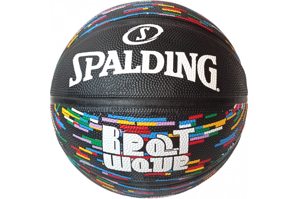 Мяч баскетбольный Spalding E43145 резина №7 (черный) 1200_800