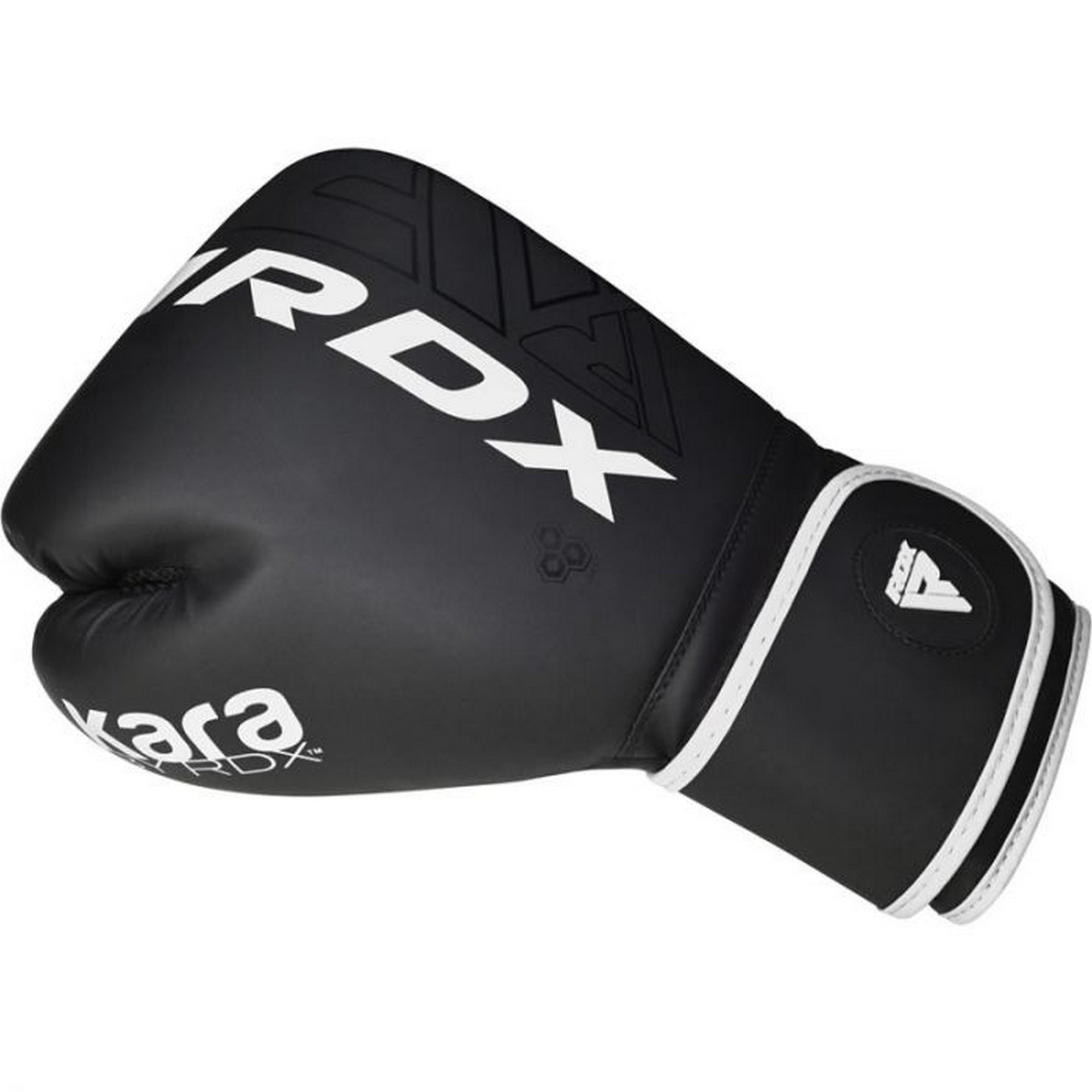 Перчатки тренировочные RDX BGR-F6MW-14OZ черный\белый матовый 2000_2000