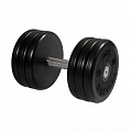 Гантель MB Barbell классик с вращающейся ручкой\хром черная 34 кг MB-FdbEM-B34 120_120