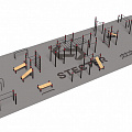 Проект Stecter Парковая площадка для Воркаут 4-5 5082 120_120